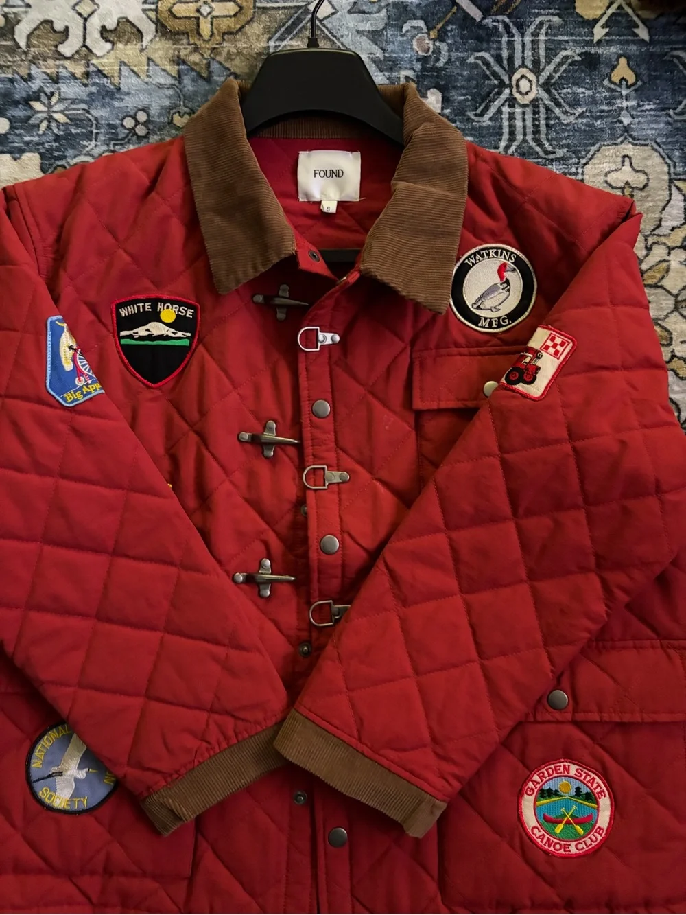 Found Red Quilted Field Jacket